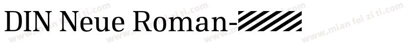 DIN Neue Roman字体转换